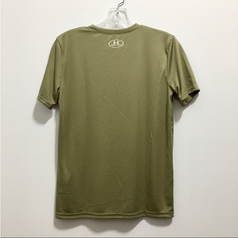 🔻🆕 Under Armour Boys Olive Green Tee Shirt - Picture 4 of 6